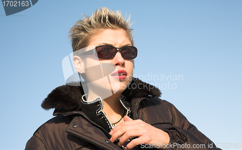 Image of happy woman outdoor 