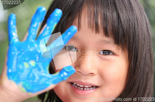 Image of  child  & painting job