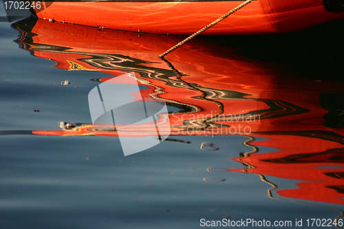 Image of Corsica  boat reflections