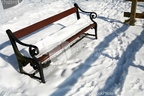 Image of winter bench