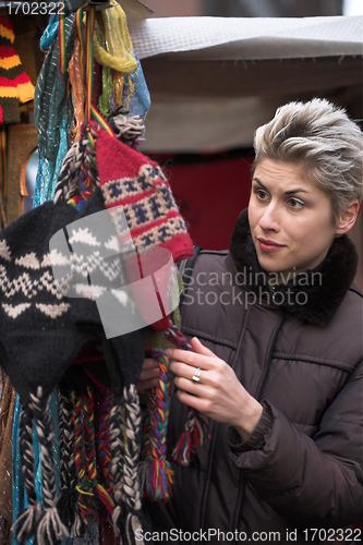 Image of woman outdoor shopping