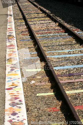 Image of train station abstract