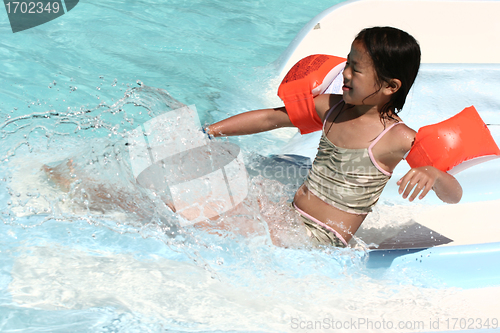 Image of  child  and water