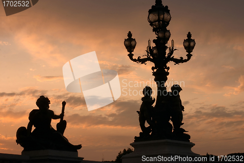 Image of paris sunset