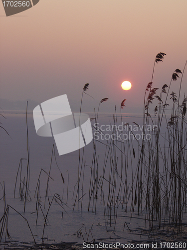 Image of lake sunset