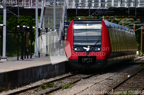 Image of red train