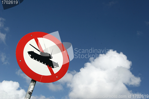 Image of Tank traffic sign