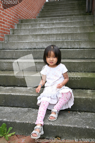 Image of girl on staircase