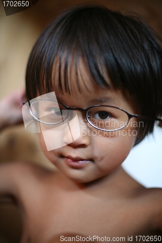 Image of girl and glasses