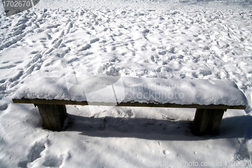 Image of winter bench