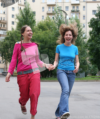 Image of Laughing girlfriends