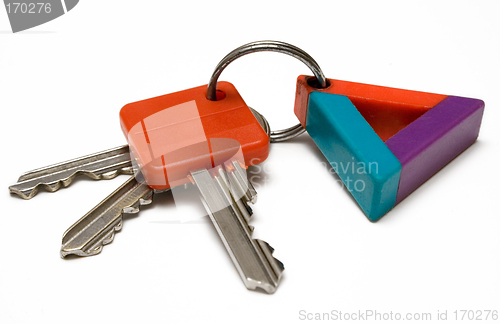 Image of Bunch of Keys w/ Colorful Tag