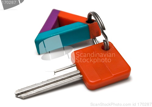 Image of Single Key w/ Colorful Tag