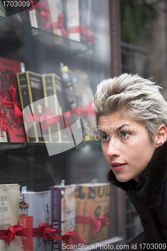 Image of woman outdoor shopping