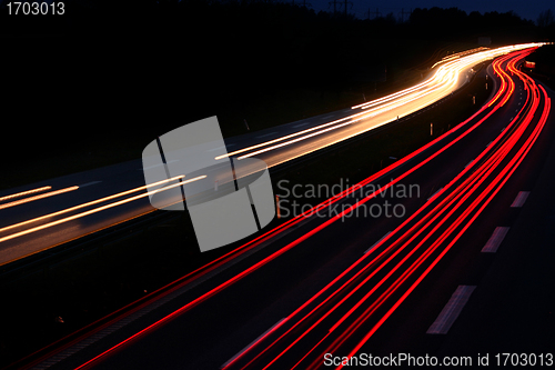 Image of night traffic