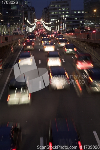 Image of night traffic