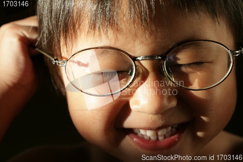 Image of girl and glasses