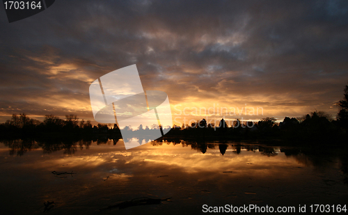 Image of lake sunset