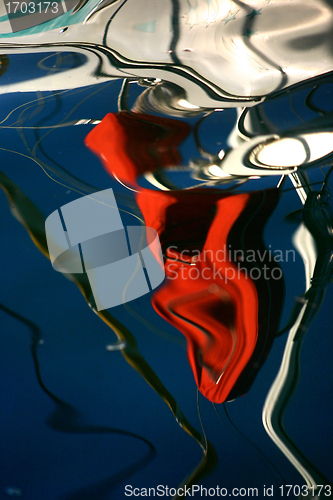 Image of Corsica  boat reflections