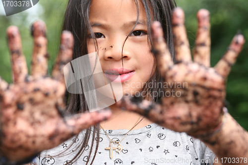 Image of dirty hands