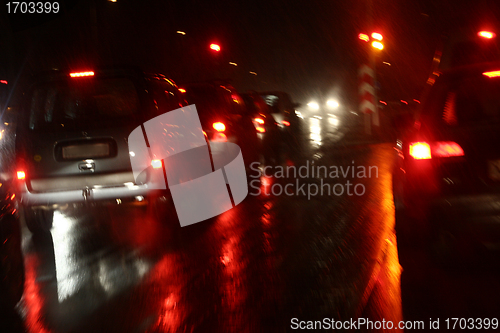 Image of night traffic