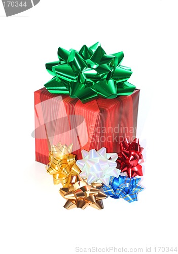 Image of Gift box and ribbons