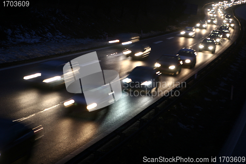 Image of night traffic