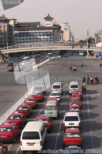 Image of Car traffic in Beijing