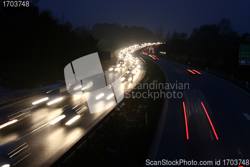 Image of night traffic