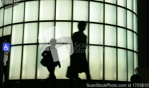 Image of Silhouette passing by