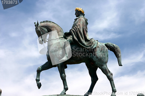 Image of horse statue in Corsica