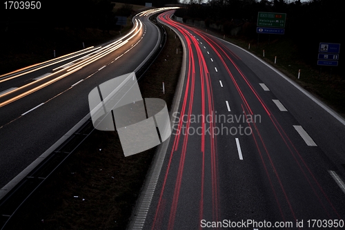 Image of night traffic