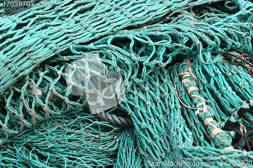 Image of fishing net on a boat