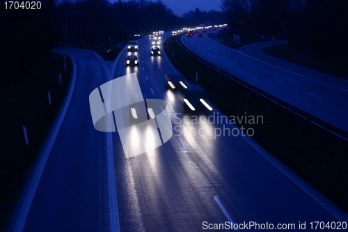 Image of night traffic