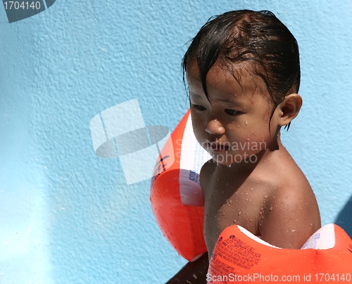 Image of  child  and water