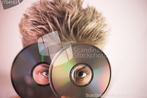 Image of woman and CD