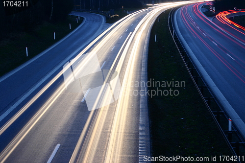 Image of night traffic