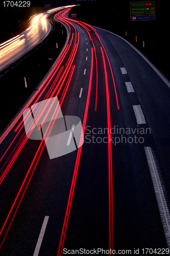 Image of night traffic