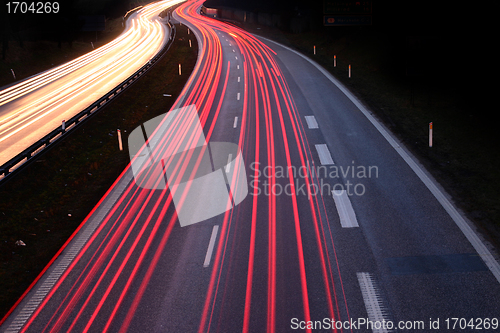 Image of night traffic