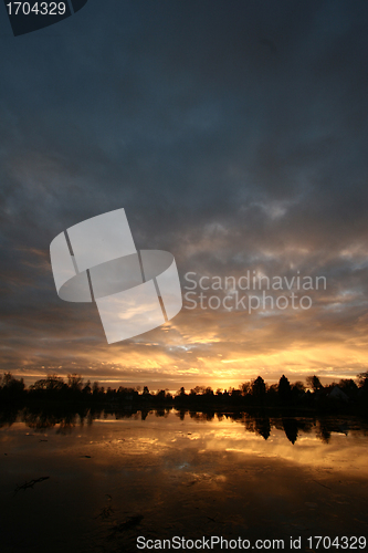 Image of lake sunset