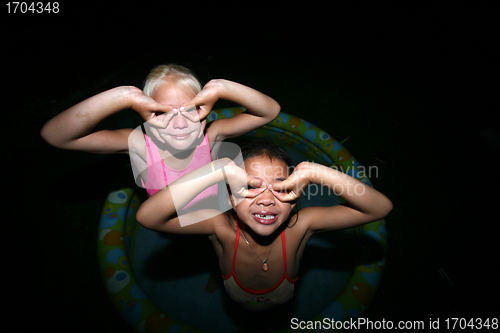 Image of girls having fun in the water