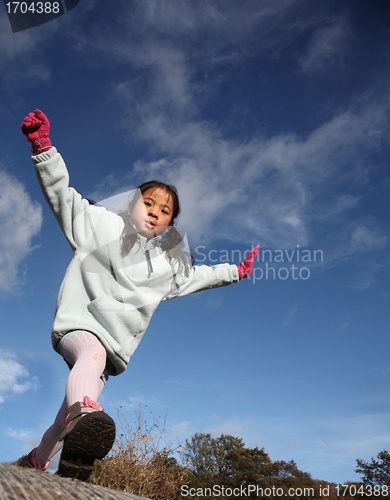 Image of happy child jump