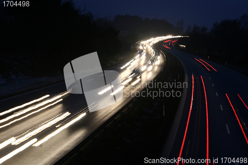 Image of night traffic