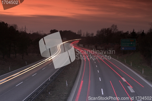 Image of night traffic