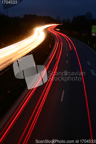 Image of night traffic