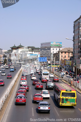 Image of Car traffic in Beijing