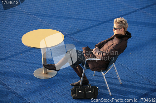 Image of woman on ferry