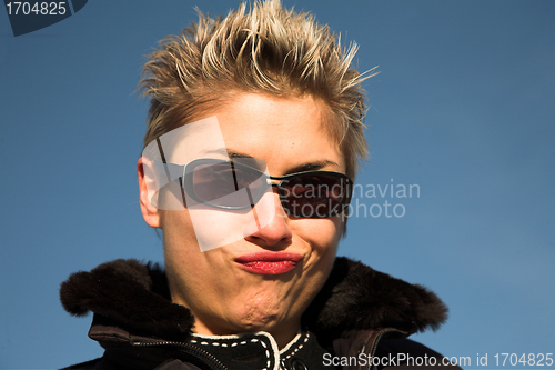 Image of happy woman outdoor 