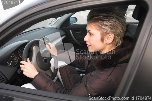 Image of woman driving