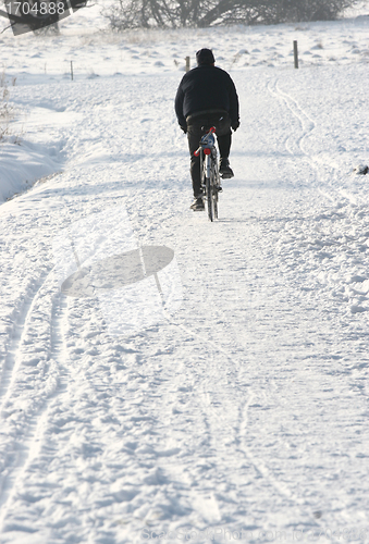 Image of bike on snow